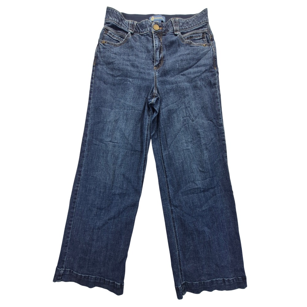 Democracy Ab Solution Wide Leg Jeans Womens 10 Dark Wash Stretch B29761YB0